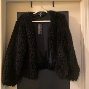 Brand new fuzzy black jacket